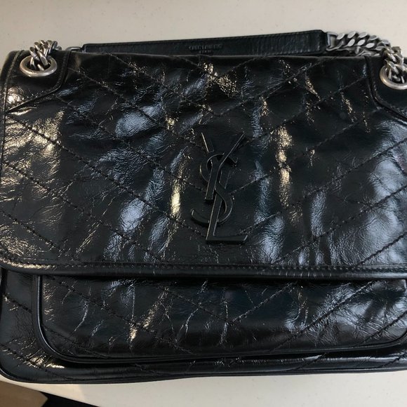 Saint Laurent Niki medium black leather shoulder bag - Picture 1 of 9